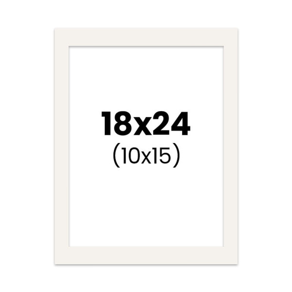 photo-Passe-partout - Blanc cassé - 18x24cm - Photo 10x15cm - Pour cadre - Encadrement