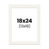 photo-Passe-partout - Blanc cassé - 18x24cm - Photo 13x18cm - Pour cadre - Encadrement