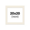 photo-Passe-partout - Blanc cassé - 20x20cm - Photo 14x14cm - Pour cadre - Encadrement