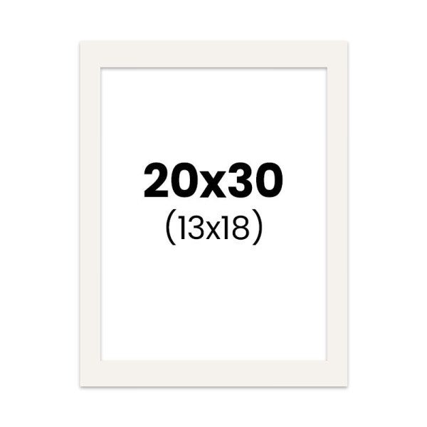 photo-Passe-partout - Blanc cassé - 20x30cm - Photo 13x18cm - Pour cadre - Encadrement