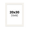 photo-Passe-partout - Blanc cassé - 20x30cm - Photo 13x18cm - Pour cadre - Encadrement