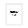 photo-Passe-partout - Blanc cassé - 20x30cm - Photo 15x21cm - Pour cadre - Encadrement