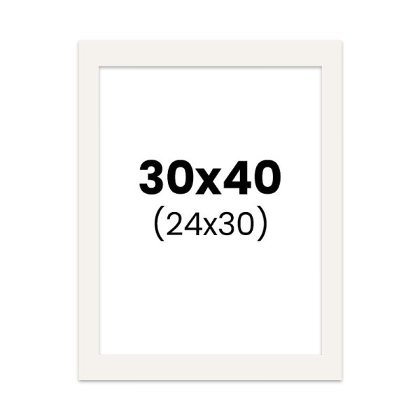photo-Passe-partout - Blanc cassé - 30x40cm - Photo 24x30cm - Pour cadre - Encadrement