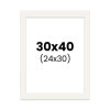 photo-Passe-partout - Blanc cassé - 30x40cm - Photo 24x30cm - Pour cadre - Encadrement