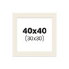 photo-Passe-partout - Blanc cassé - 40x40cm - Photo 30x30cm - Pour cadre - Encadrement