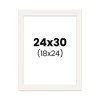 photo-Passe-partout - Blanc cassé - 24x30cm - Photo 18x24cm - Pour cadre - Encadrement