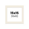 photo-Passe-partout - Blanc cassé - 15x15cm - Photo 10x10cm - Pour cadre - Encadrement