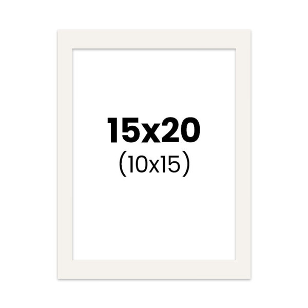 photo-Passe-partout - Blanc cassé - 15x20cm - Photo 10x15cm - Pour cadre - Encadrement