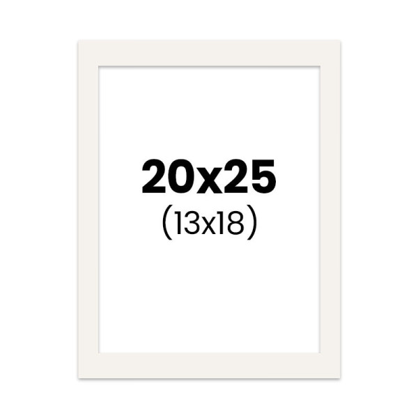 photo-Passe-partout - Blanc cassé - 20x25cm - Photo 13x18cm - Pour cadre - Encadrement