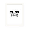 photo-Passe-partout - Blanc cassé - 21x30cm - Photo 13x18cm - Pour cadre - Encadrement