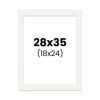 photo-Passe-partout - Blanc cassé - 28x35cm - Photo 18x24cm - Pour cadre - Encadrement