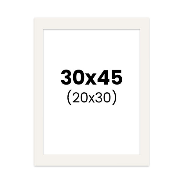 photo-Passe-partout - Blanc cassé - 30x45cm - Photo 20x30cm - Pour cadre - Encadrement