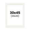 photo-Passe-partout - Blanc cassé - 30x45cm - Photo 20x30cm - Pour cadre - Encadrement