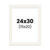photo-Passe-partout - Ivoire - 24x30cm - Photo 15x20cm - Pour cadre - Encadrement