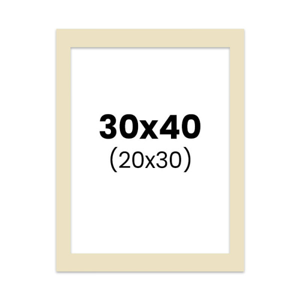 photo-Passe-partout - Ivoire - 30x40cm - Photo 20x30cm - Pour cadre - Encadrement