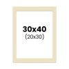 photo-Passe-partout - Ivoire - 30x40cm - Photo 20x30cm - Pour cadre - Encadrement