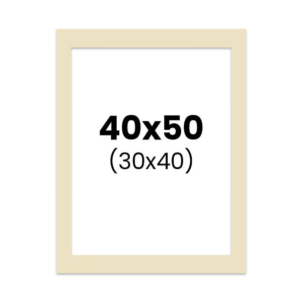 photo-Passe-partout - Ivoire - 40x50cm - Photo 30x40cm - Pour cadre - Encadrement