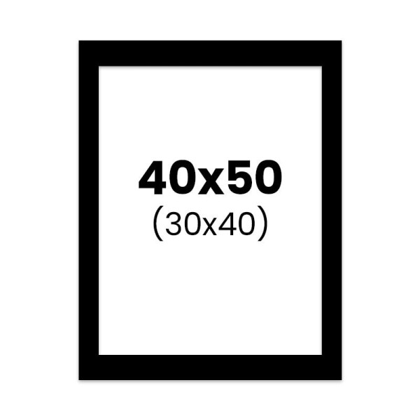 photo-Passe-partout - Noir - 40x50cm - Photo 30x40cm - Pour cadre - Encadrement
