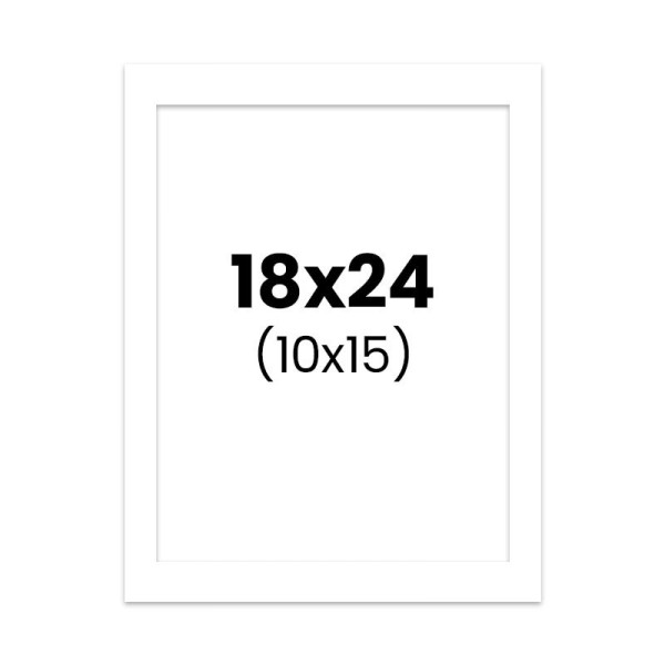 photo-Passe-partout - Blanc - 18x24cm - Photo 10x15cm - Pour cadre - Encadrement