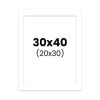 photo-Passe-partout - Blanc - 30x40cm - Photo 20x30cm - Pour cadre - Encadrement