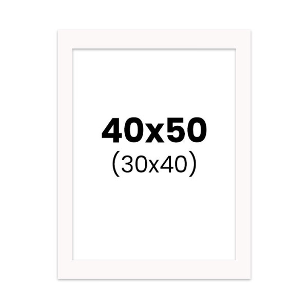 photo-Passe-partout - Blanc - 40x50cm - Photo 30x40cm - Pour cadre - Encadrement