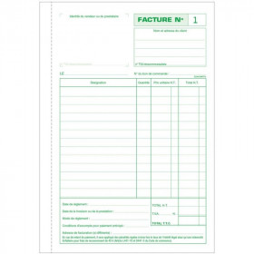 Manifold - Factures A5 Dupli - 14,8X21Cm - Exacompta - 3278E | Artmania