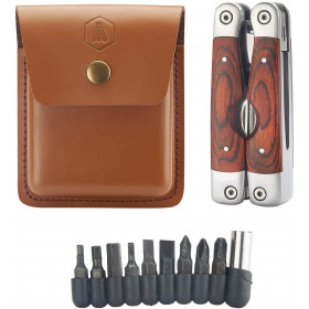 Pince multifonction Laguiole 8 outils manche en bois | Artmania