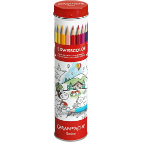 photo-18 crayons de couleur - Enfant - Aquarellable - Inclus 1 poster - Carand' Ache