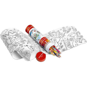 18 crayons de couleur - Enfant - Aquarellable - Inclus 1 poster - Carand' Ache