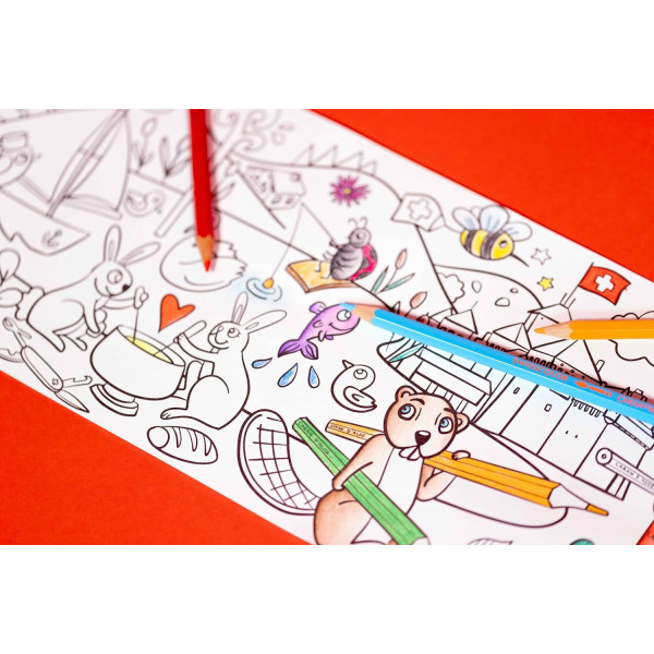 18 crayons de couleur - Enfant - Aquarellable - Inclus 1 poster - Carand' Ache