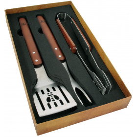 Coffret 3 ustensiles pour barbecue Laguiole pas cher