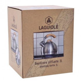 Bouilloire sifflante en inox Laguiole capacité de 3L | Artmania