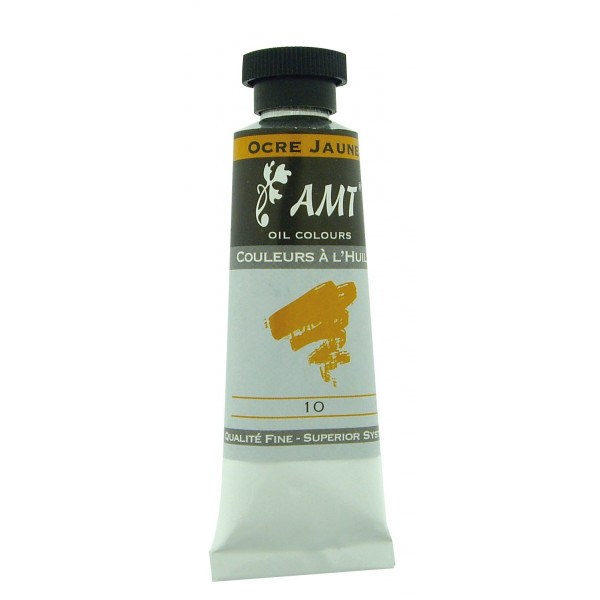 Tube de peinture à l'huile fine - 45ml - AMT - Ocre Jaune