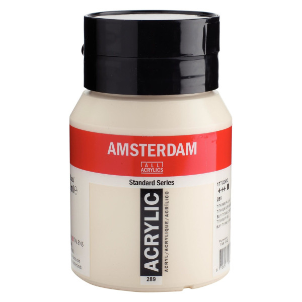 Pot peinture acrylique 500ml Amsterdam buff titane clair pas cher