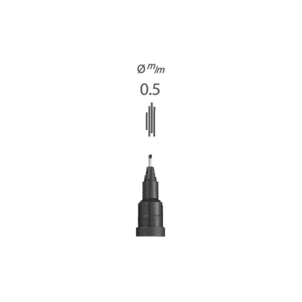 feutre-uni-pin-gris-0.5mm-pas-cher