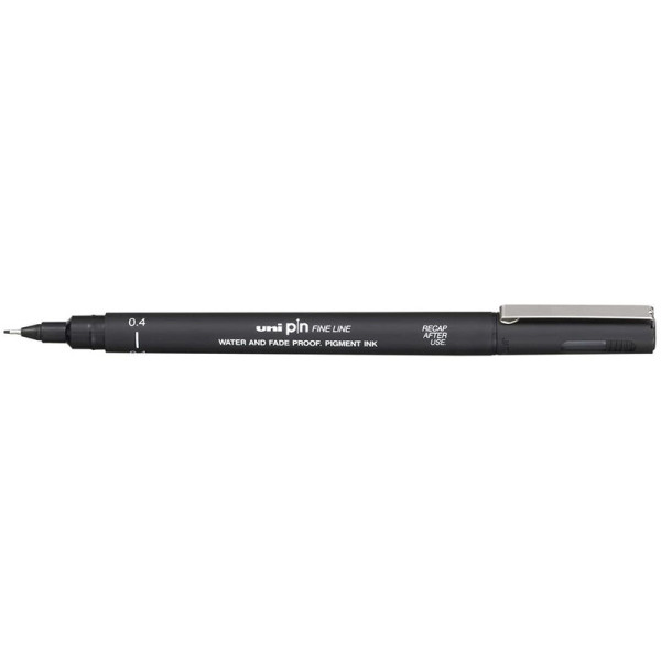 Feutre de dessin uni pin - 0.4 mm - Noir - Uni-ball