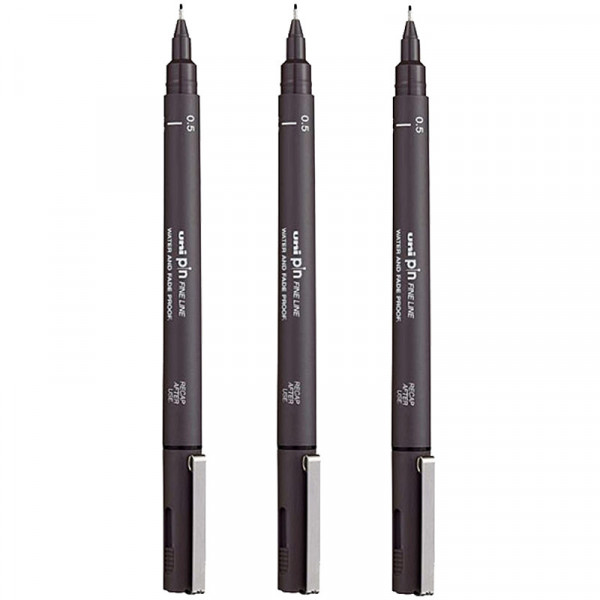 lot-de-3-stylos-pointe-0.5mm-uni-pin