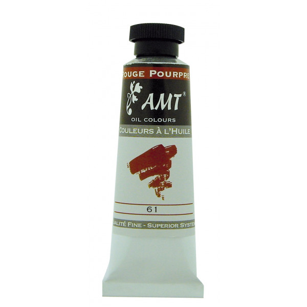 Tube de peinture à l'huile fine - 45ml - AMT - Rouge Pourpre