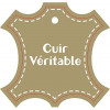 Trousse fourre-tout ronde 6 x 21 cm cuir véritable Elba