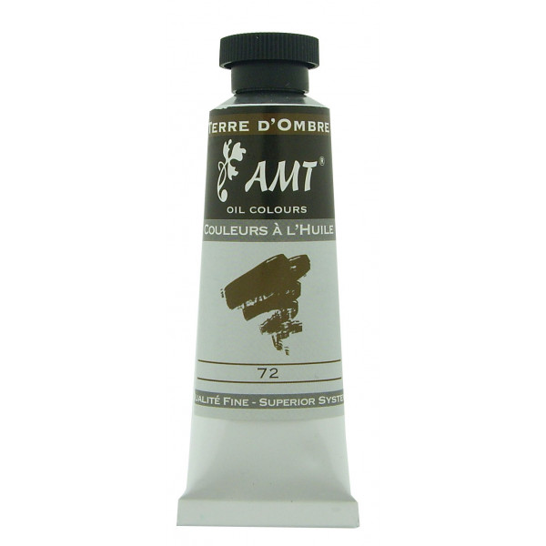 Tube de peinture à l'huile fine - 45ml - AMT - Terre d'Ombre
