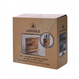 Support repose couteaux aimanté Laguiole en bois d'acacia