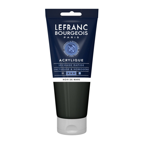Peinture Acrylique en tube - Noir de Mars - 200ml - Lefranc & Bourgeois