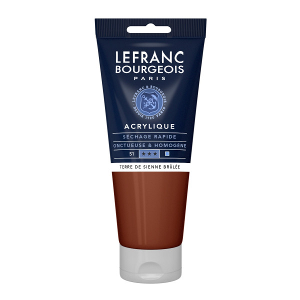 Peinture Acrylique en tube - Terre de sienne brûlée - 200ml - Lefranc & Bourgeois