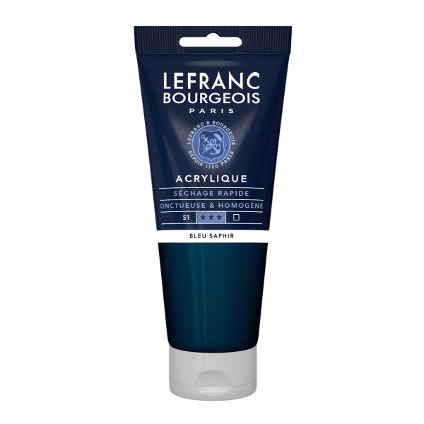 Peinture Acrylique en tube - Bleu saphir - 200ml - Lefranc & Bourgeois