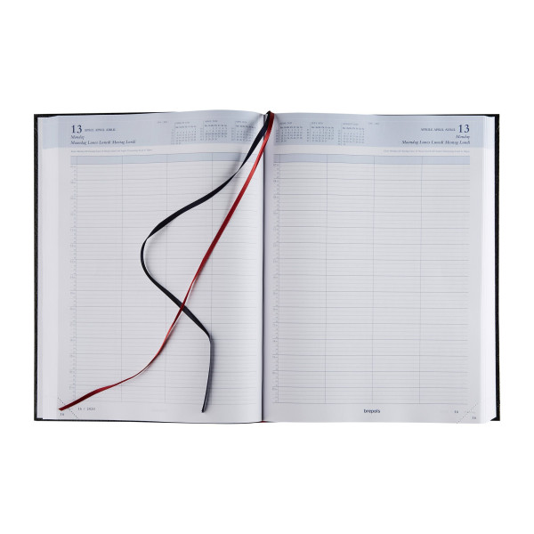 Agenda 2023 Brepols Bremax 2 journalier 1 jour sur 2 pages 21 x 29 cm noir