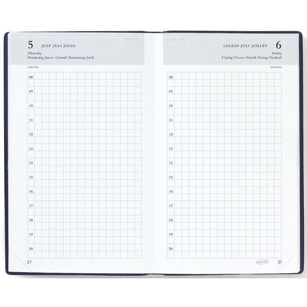 Agenda 2023 Brepols Building journalier 1 page par jour 17 x10 cm noir