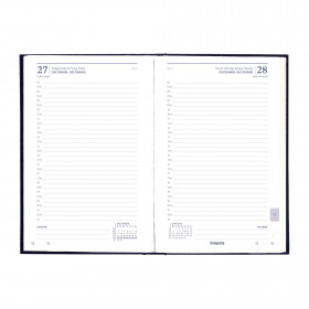 Agenda 2023 Brepols Saturnus Basic 1 jour par page 13 x 20,8 cm noir
