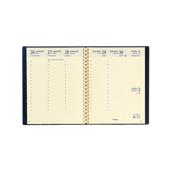 Agenda 2023 Brepols Optivision semainier 17 x 22 cm noir