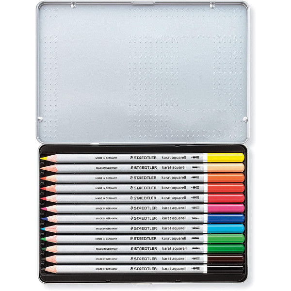 12 crayons de couleur - Aquarellable - Beaux-arts - Karat Aquarel - Staedtler