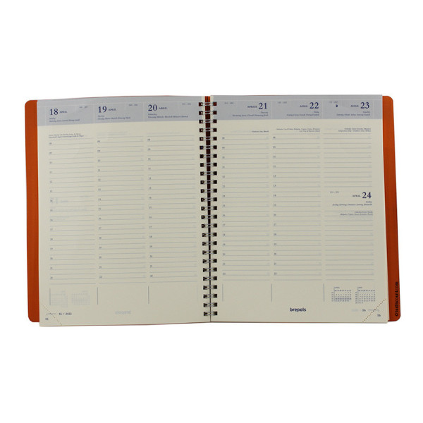 agenda-semainier-timing-calvi-orange-brepols-interieur